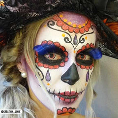 PRIMAL ® Day of The Dead I - Black & Red Colored Contacts