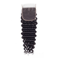 4X4 12A Virgin Lace Closure - Deep Wave