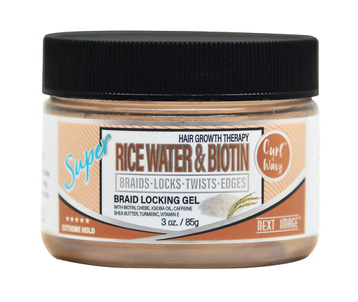 Next Image Braid Locking Gel Super Hold - Rice Water & Biotin 3oz