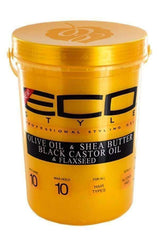 Eco Style Gold Olive Oil & Shea Butter Black Castor Oil & Flaxseed Styling Gel 5lb