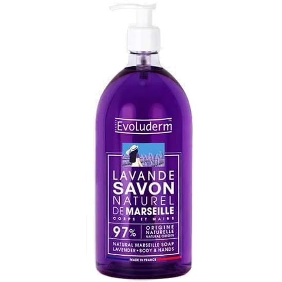 Evoluderm EVOLUDERM® LAVANDE SAVON NATUREL DE MARSEILLE. CORPS ET MAINS - Authentic Skincare Treatment