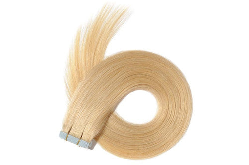 100% Human Hair Tape-In Extensions — Silky Straight (20 Pcs / 2.5g Each)