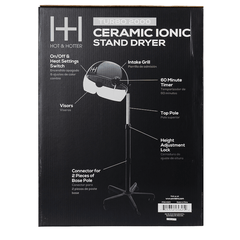 Hot & Hotter Stand Hair Dryer Black #5825