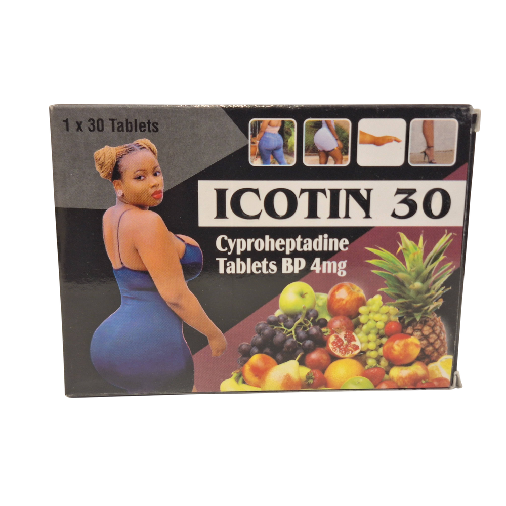 Premium Beauty ICOTIN 30 Cyproheptadine Tablets BP - Authentic Skincare Treatment