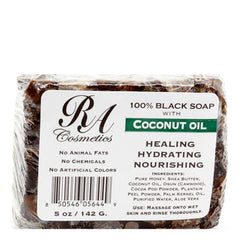 RA Cosmetics 100% Black Soap with Coconut Oil