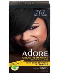 Adore Cream Permanent Hair Color - Black Velvet 767