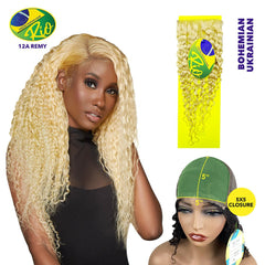 Rio 100% Virgin Human Hair Bohemian 5x5 Closure - Ukranian