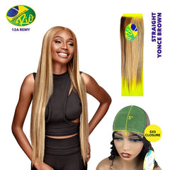 Rio 100% Virgin Human Hair Straight 5x5 Closure - Yonce Brown