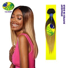 Rio 100% Virgin Human Hair Straight Single Bundles - Dipped In Gold