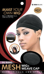 Qfitt Silicone Band Mesh Wig & Weave Cap # 5004 Black