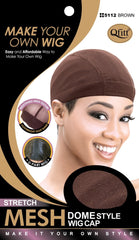 Qfitt Stretch Mesh Dome Style Wig Cap #5112 Brown