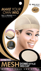 Qfitt Stretch Mesh Dome Style Wig Cap #5031 Beige - Dollar Deals
