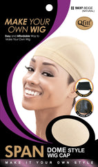 Qfitt Spandex Dome Style Wig Cap #5037 Beige - Dollar Deals