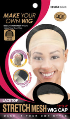 Qfitt Lace Top Stretch Mesh Wig Cap # 5064 Black