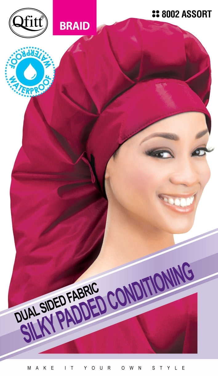 Qfitt Silky Padded Conditioning Braid Cap #8002 Assorted