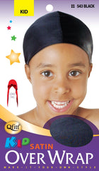 Qfitt Kids Satin OverWrap DuRag #543 Black