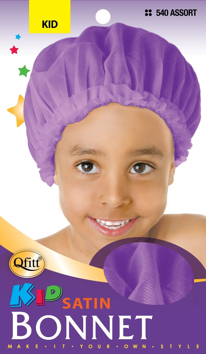 Qfitt Kids Satin Bonnet #540 Assorted