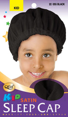 Qfitt Kids Satin Sleep Cap #055 Black