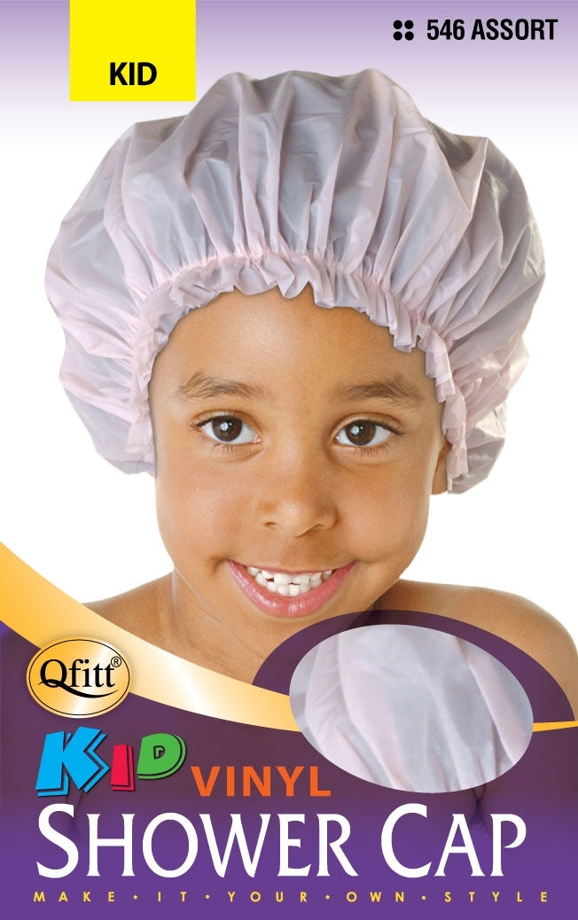 Qfitt Kids Vinyl Shower Cap #546 Assorted
