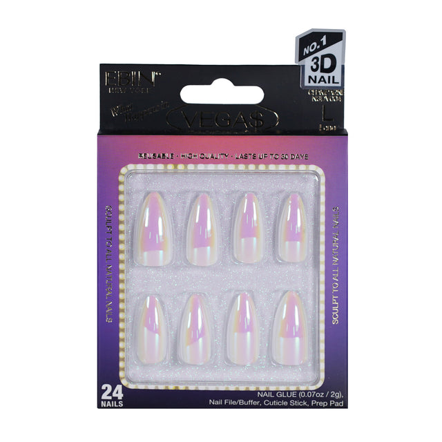EBIN Press-On Nails What Happens in Vegas - Champagne #N3DV004 Long