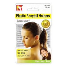 Beauty Town Elastic Ponytail Holders - Silver