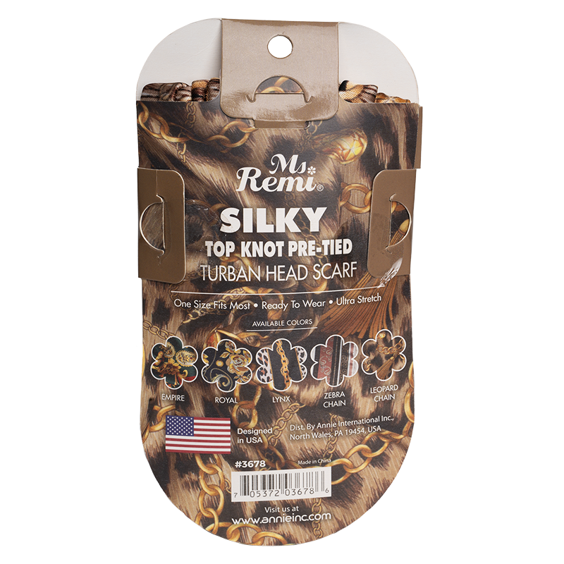 Ms. Remi Silky Top Knot Pre-Tied Turban Head Scarf -  Assorted #3678