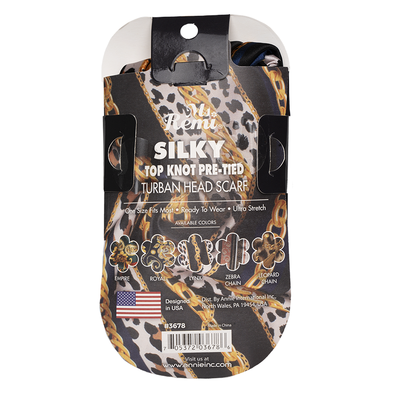 Ms. Remi Silky Top Knot Pre-Tied Turban Head Scarf -  Assorted #3678