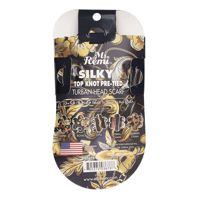 Ms. Remi Silky Top Knot Pre-Tied Turban Head Scarf -  Assorted #3678