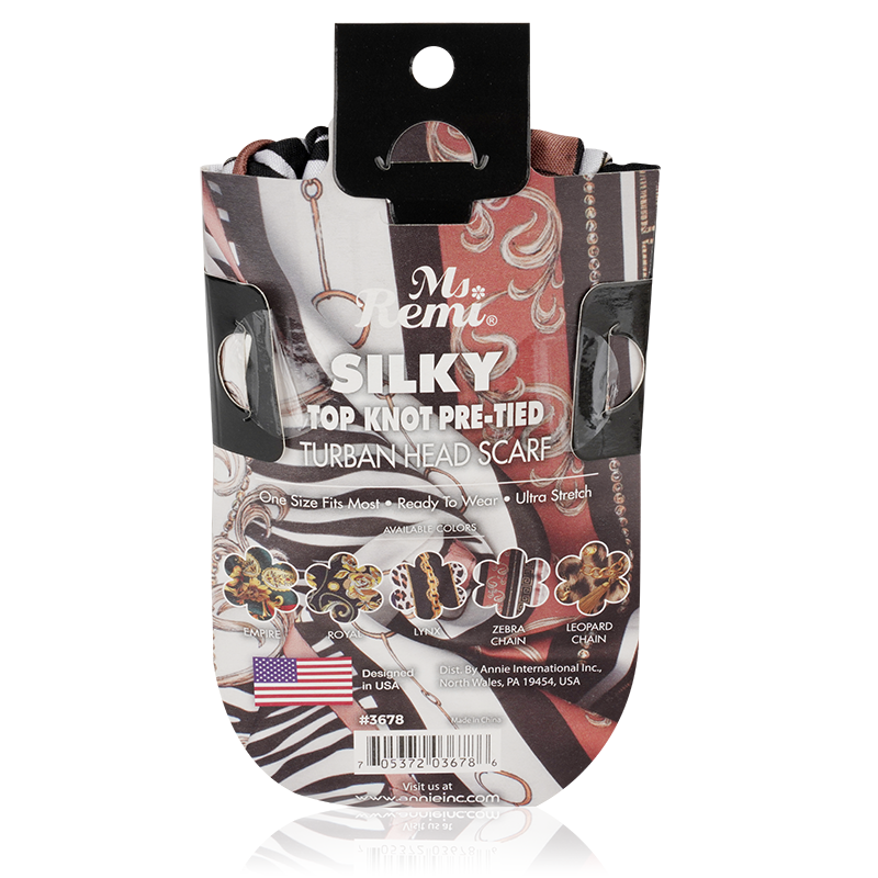 Ms. Remi Silky Top Knot Pre-Tied Turban Head Scarf -  Assorted #3678