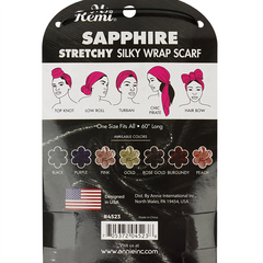 Ms. Remi Sapphire Stretchy Silky Wrap Scarf #4523