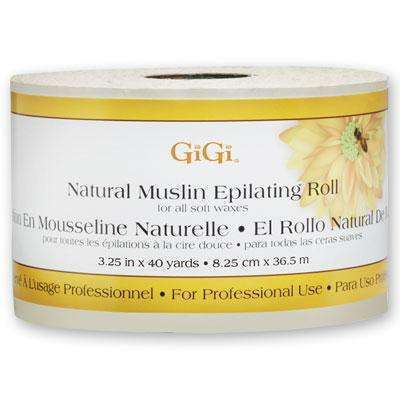 GiGi Natural Muslin Epilating Roll For Soft Wax - 3.25" x 40 yards
