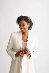 Grace Eleyae Adjustable Slap | Satin-Lined Cap - Olive