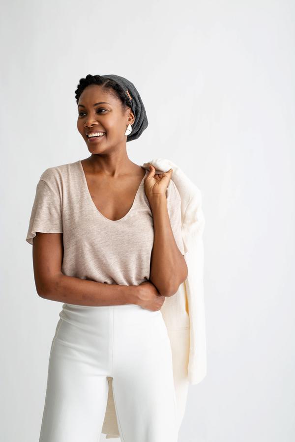 Grace Eleyae Adjustable Slap | Satin-Lined Cap - Gray