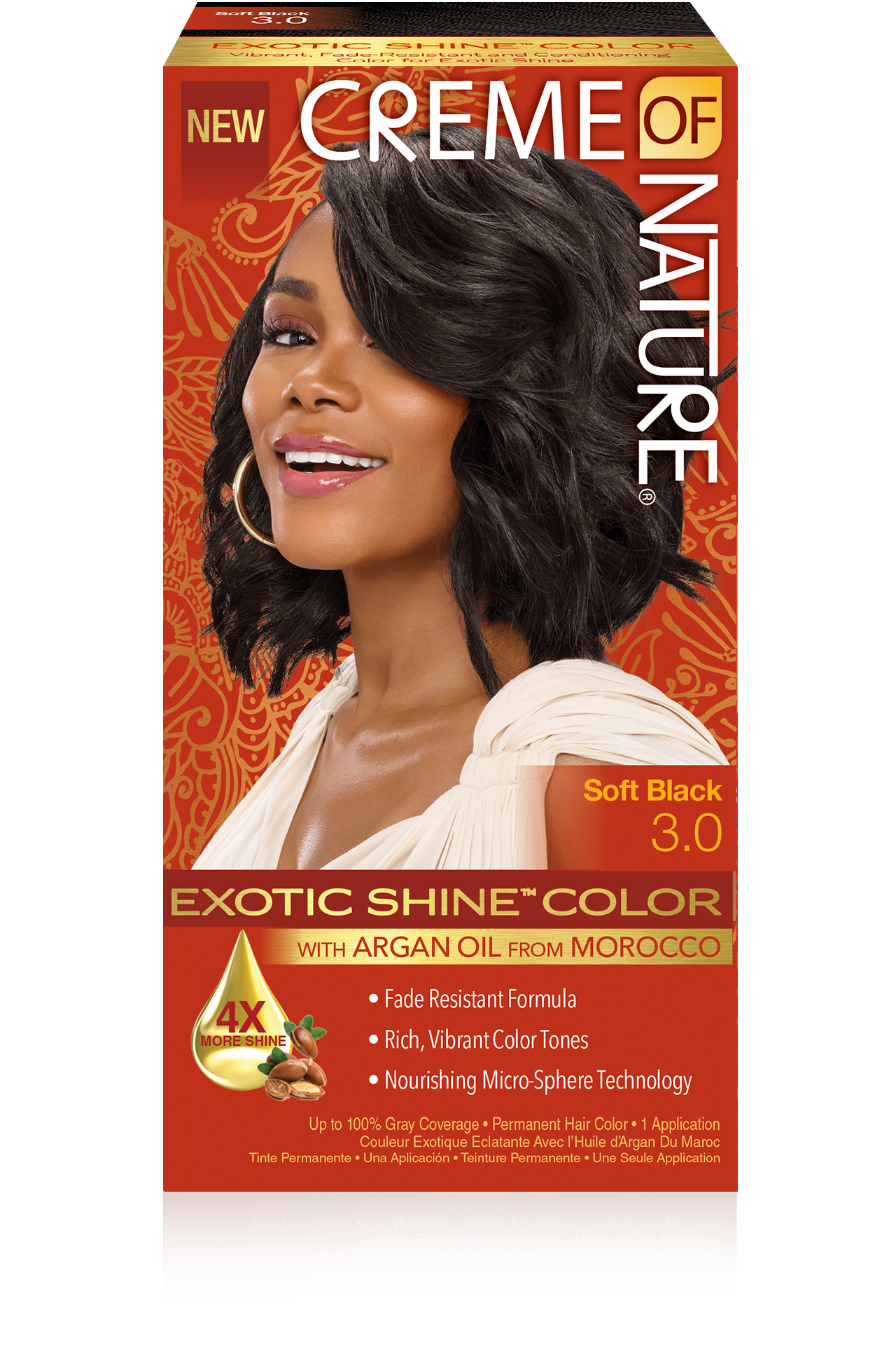 Creme Of Nature Exotic Shine Color - #3 Soft Black