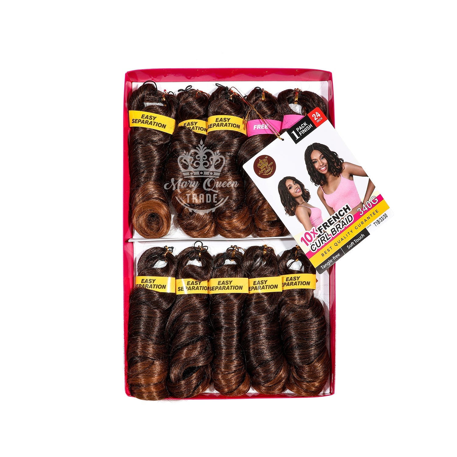 10X French Curl Braiding Hair 24"
