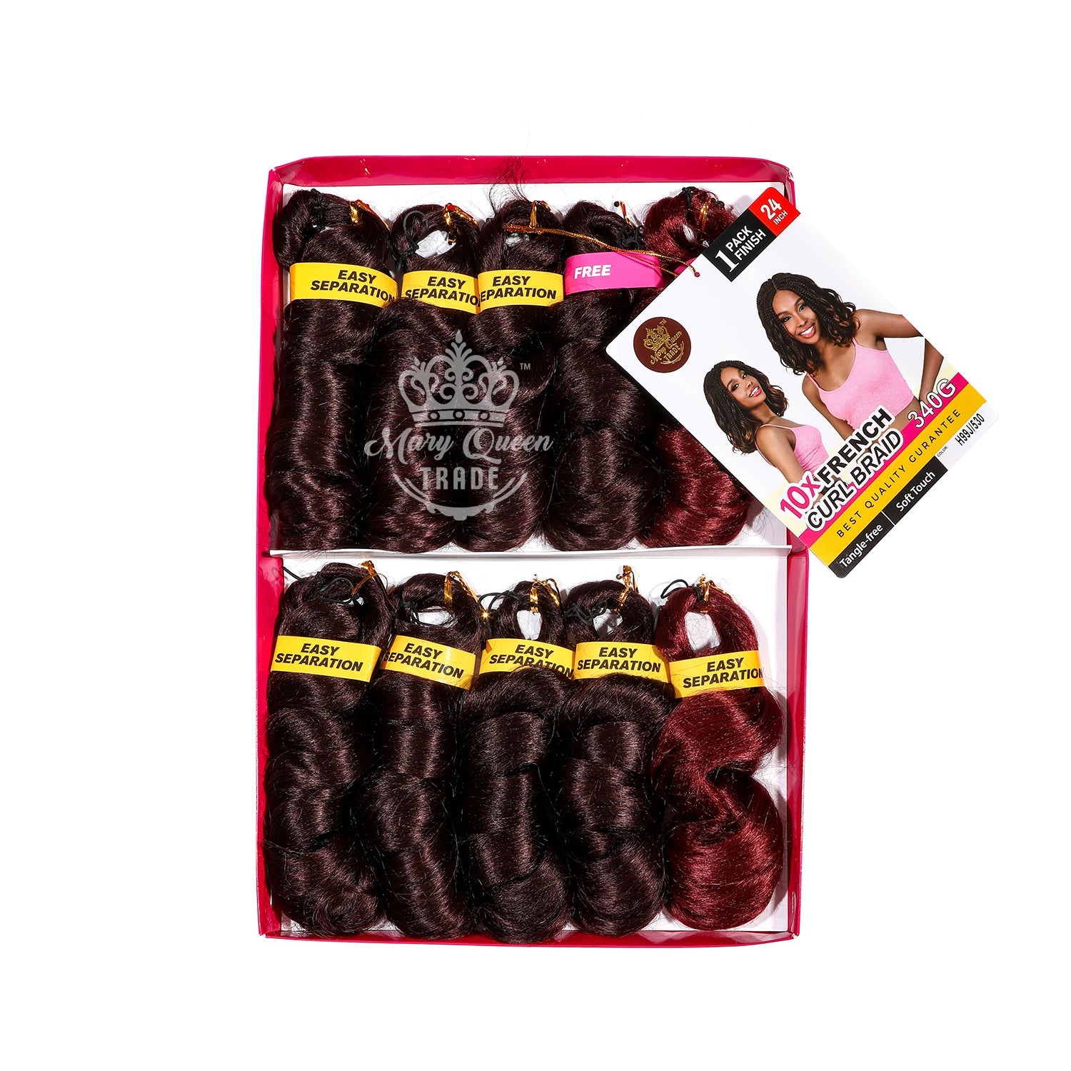 10X French Curl Braiding Hair 24"