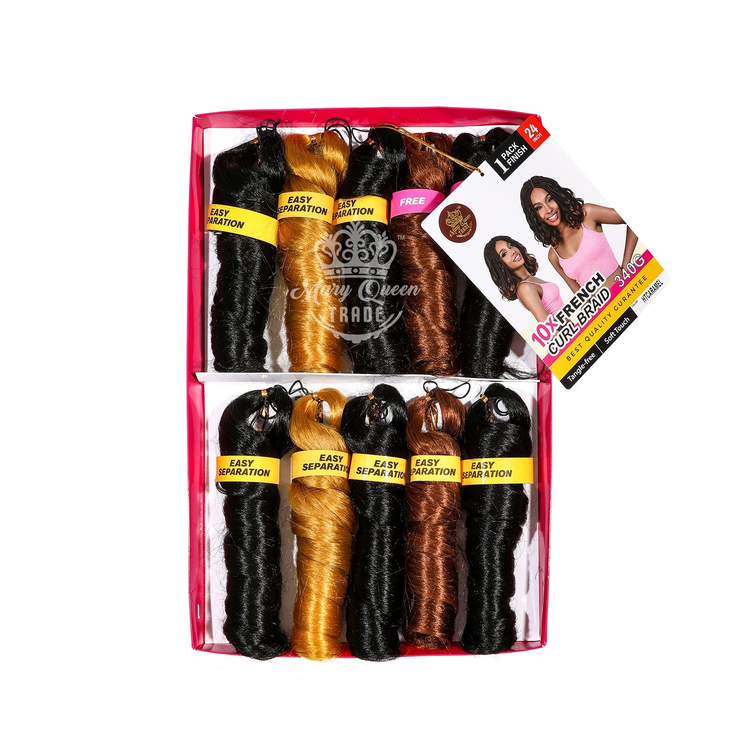 10X French Curl Braiding Hair 24"