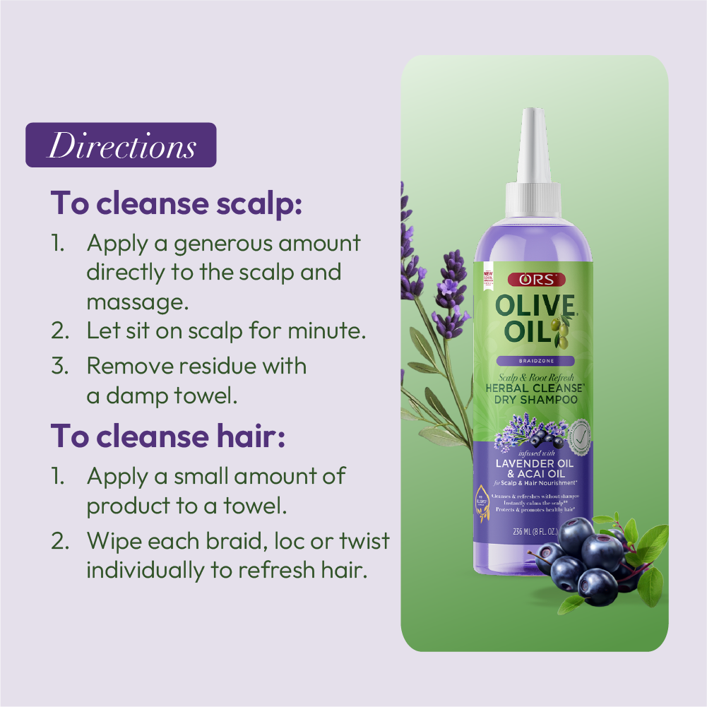 ORS Olive Oil Herbal Cleanse Dry Shampoo for Scalp & Hair Nourishment