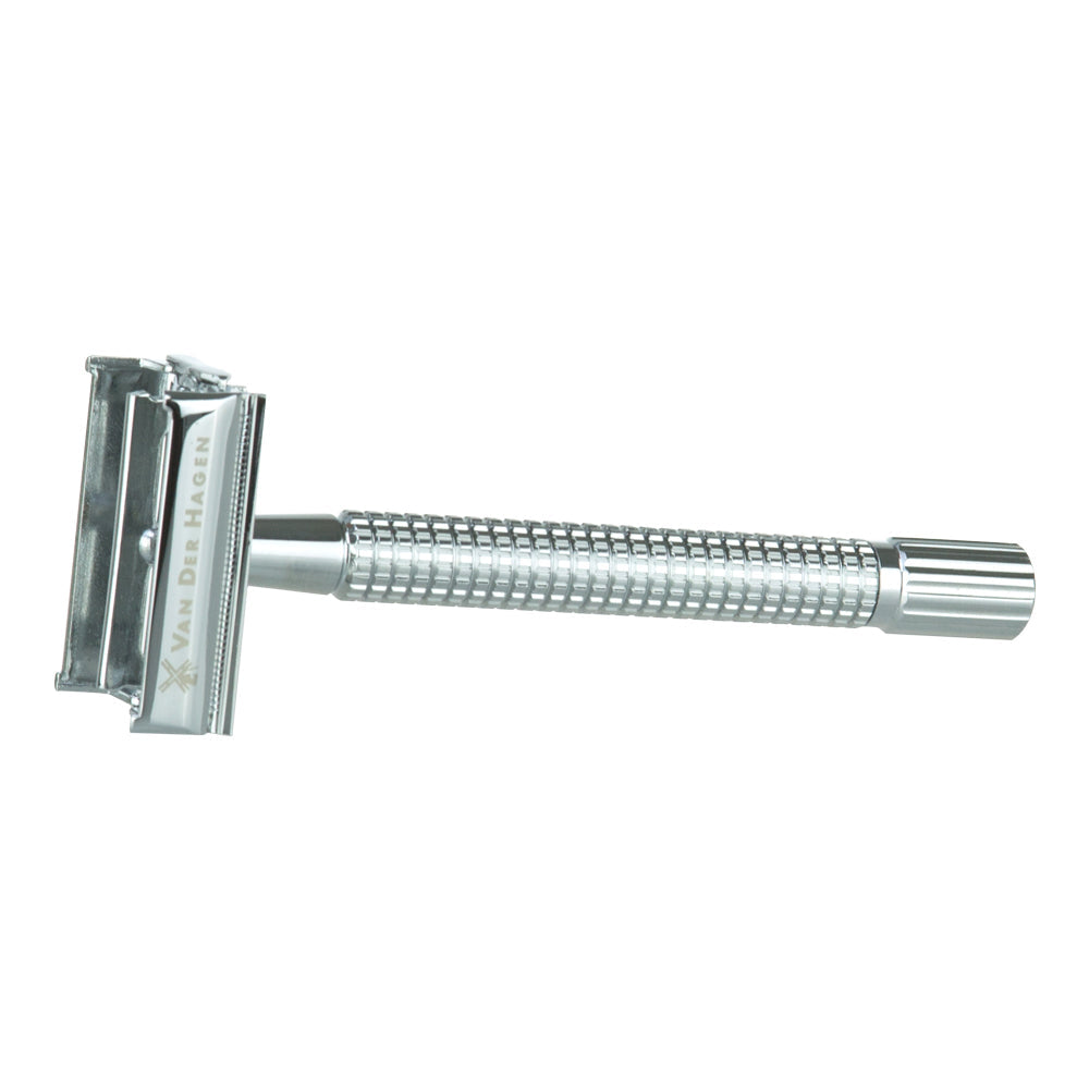Van Der Hagen Traditional Long Handle 110mm Safety Razor - Chrome