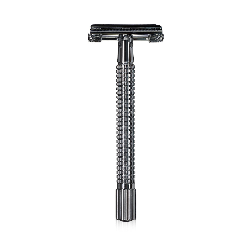 Van Der Hagen Traditional Long Handle Safety Razor - Gun Metal