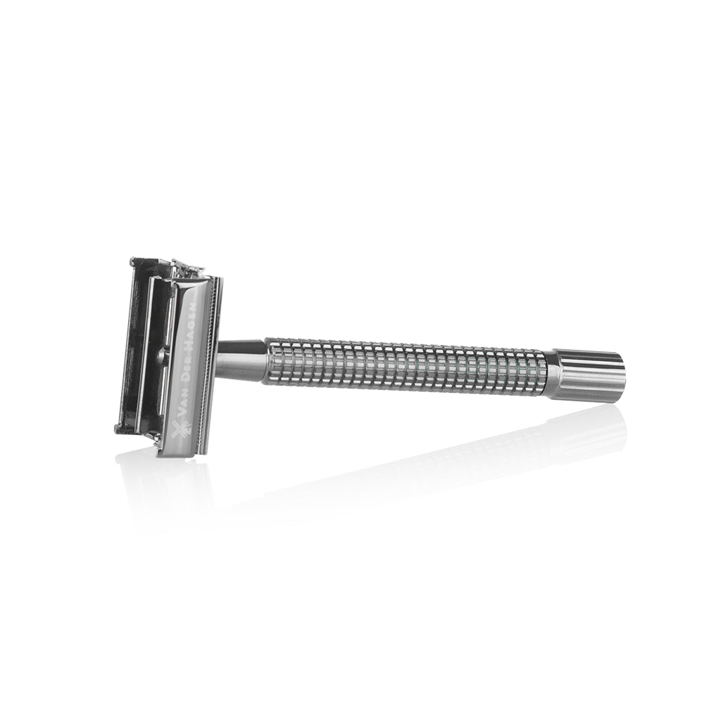 Van Der Hagen Traditional Long Handle Safety Razor - Gun Metal