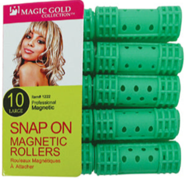 Magic Gold Snap On Magnetic Rollers Large #0549