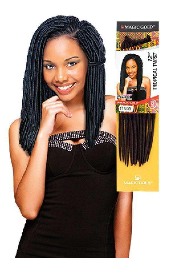 Magic Gold Tropical Twist Braid 12"