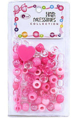 Medium Hair Beads - Pink Mix #1638