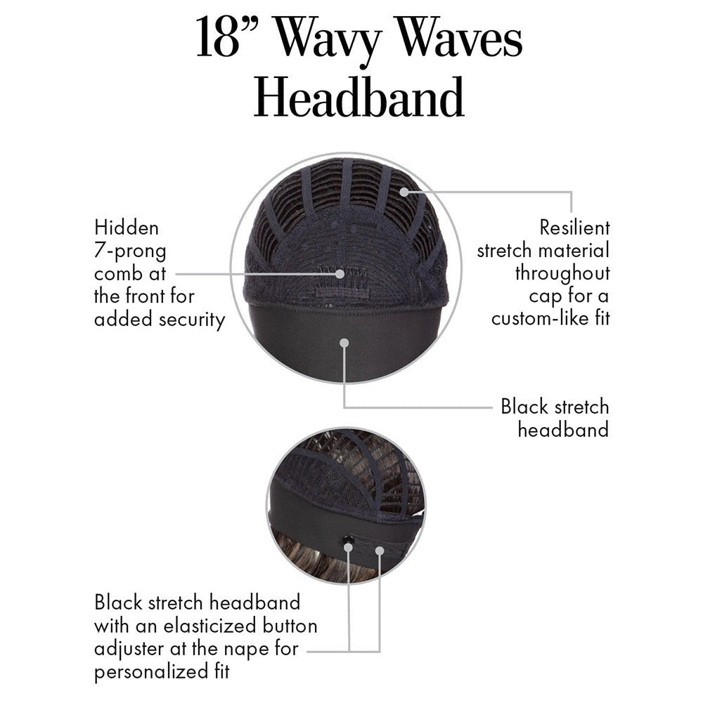 18IN WAVY WAVES HEADBAND WIG