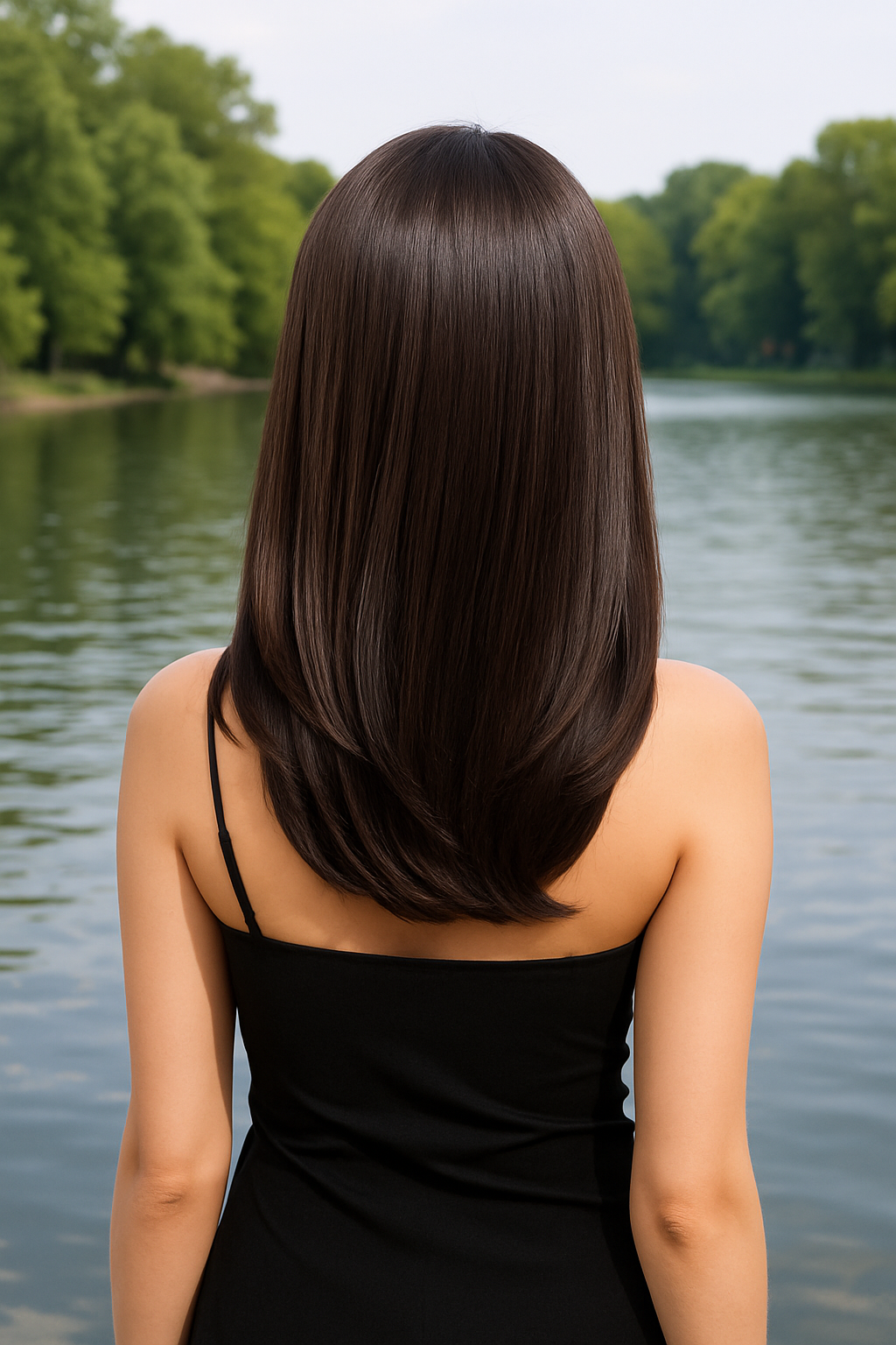 Ashley: Synthetic hair 4" Lace part + Lace Frontal wig