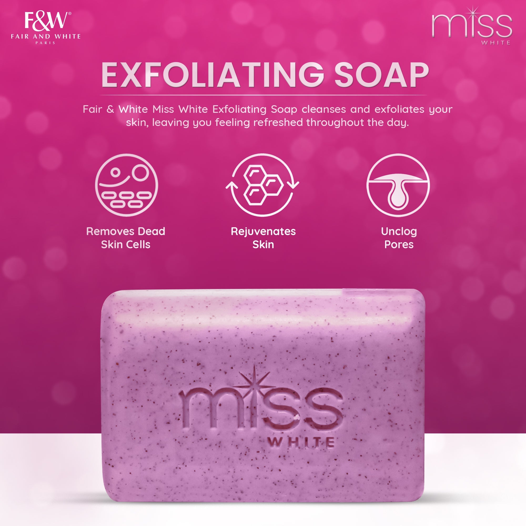 Fair and White Miss White Beauty Exfoliating Soap 200gr