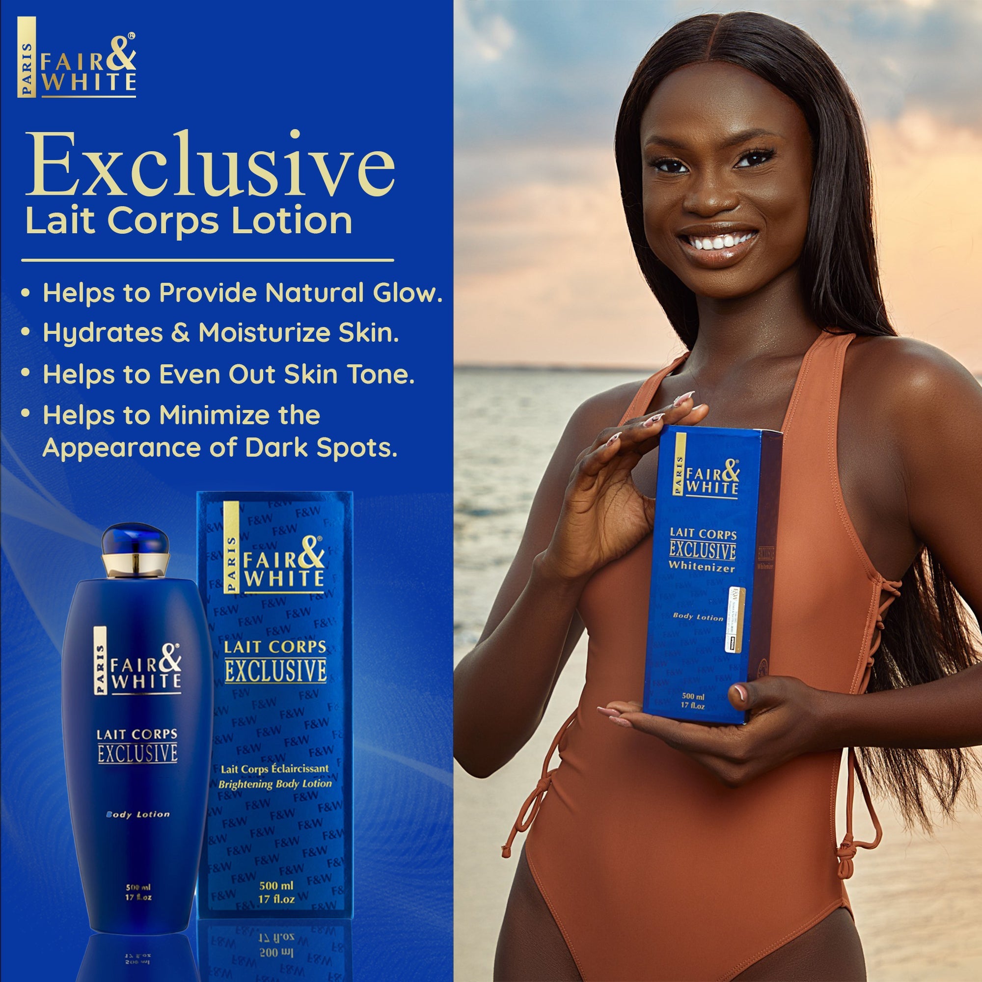 Fair and White Exclusive Whitenizer Body Lotion 500ml