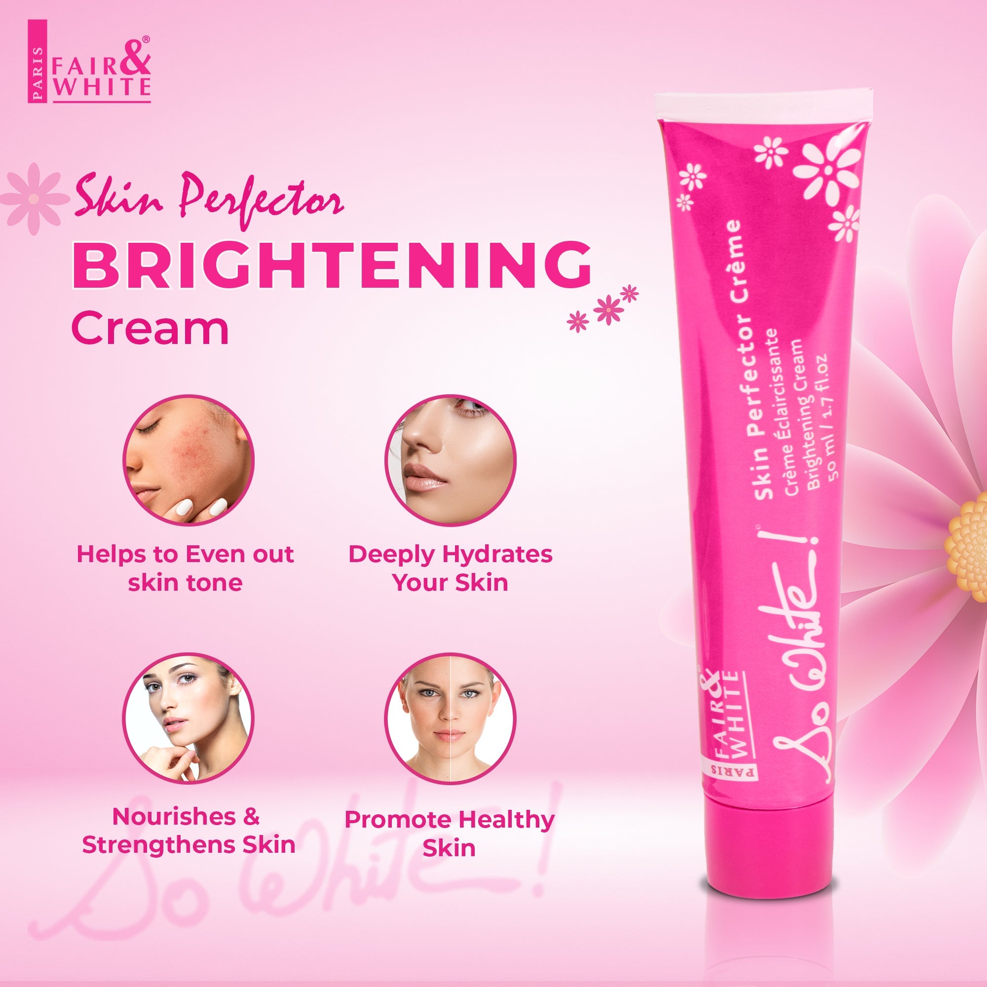 Fair And White So White Skin Perfector Brightening Cream 50ml / 1.7 fl oz