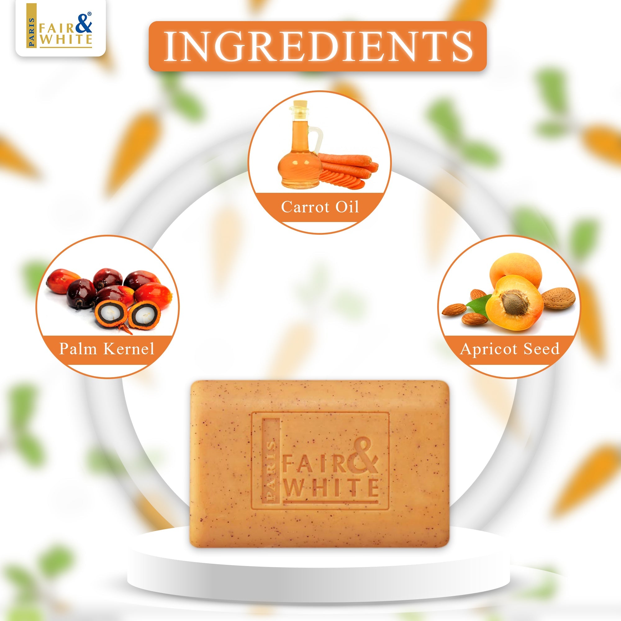 Fair and White Original Carrot Exfoliating Soap 200g